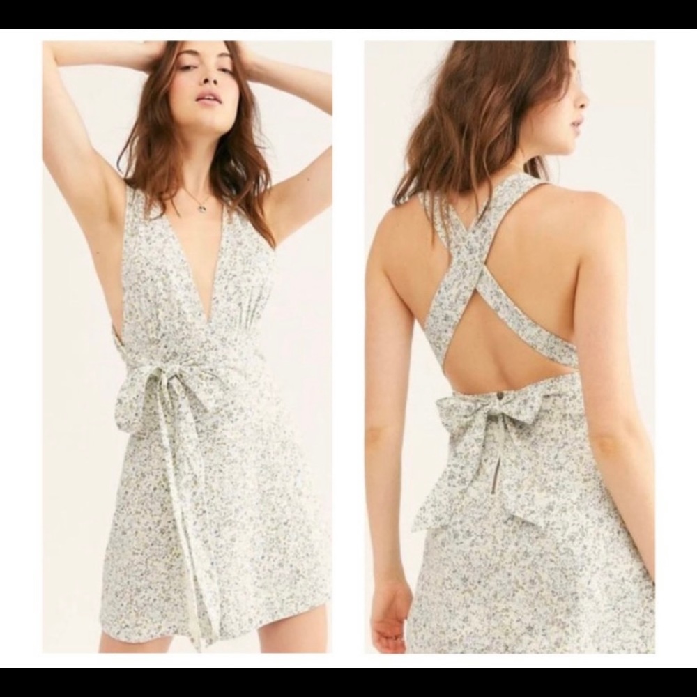Free People Open Back Halter Dress